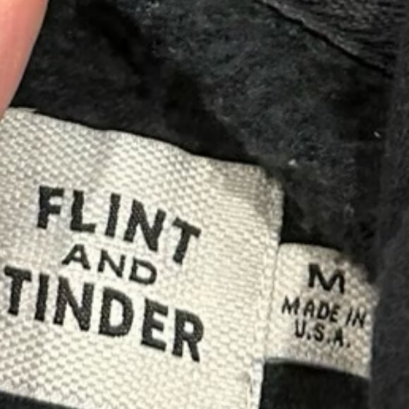 Flint And Tinder Zip Up Hoodie Black Medium Made In USA - Picture 2 of 4